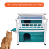 Two-story-cat-house-with-a-veranda