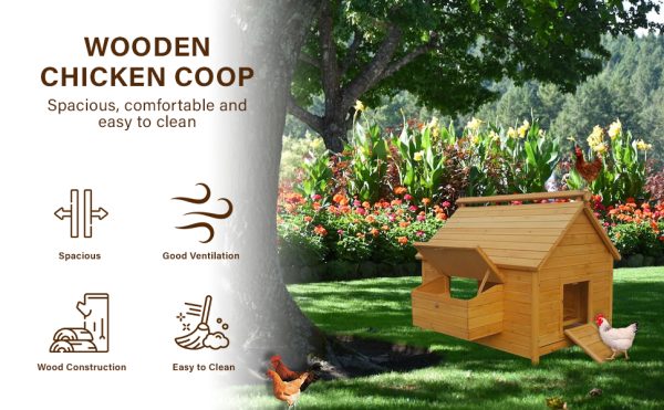 Large Chicken Coop – 9-12 Birds - Natural Wood - Pre Order
