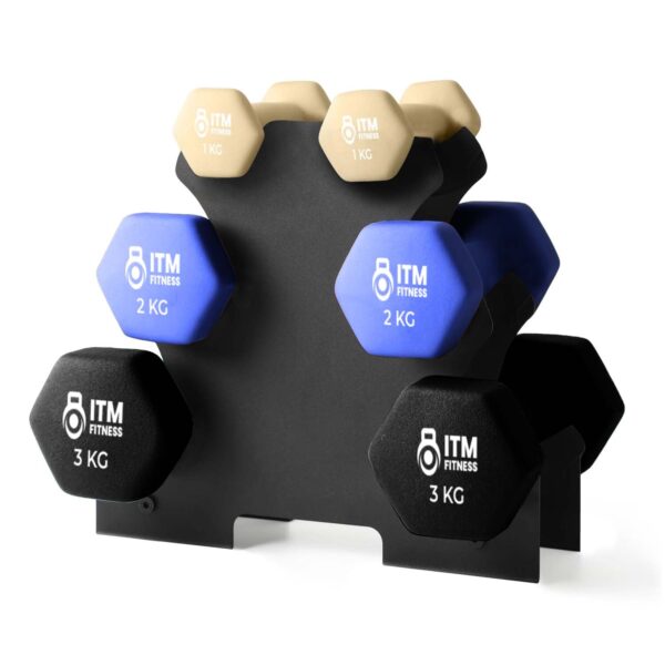 Neoprene Coated Dumbbell Hand Weight Set – 12KG