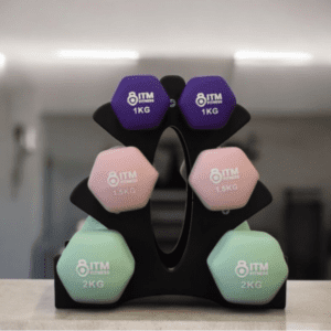 Vinyl-Neoprene-Dumbbell-Set-with-Rack-9kg-2.